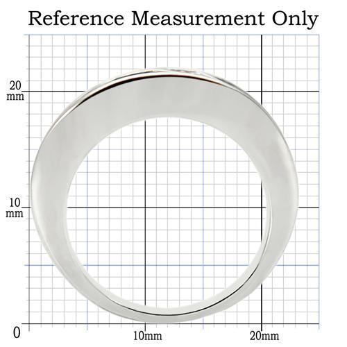 0W242 - Rhodium + Ruthenium Brass Ring with AAA Grade CZ  in Jet-1