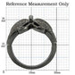 0W290 - Ruthenium Brass Ring with AAA Grade CZ  in Champagne-1