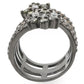0W293 - Ruthenium Brass Ring with AAA Grade CZ  in Multi Color-3