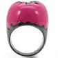 0W309 - Ruthenium Brass Ring with AAA Grade CZ  in Champagne-3