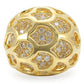 0W318 - Gold Brass Ring with AAA Grade CZ  in Clear-2
