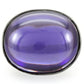 0W345 - Rhodium Brass Ring with Genuine Stone  in Amethyst-2