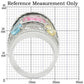 0W350 - Rhodium Brass Ring with AAA Grade CZ  in Rose-1