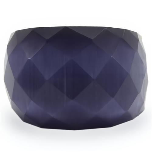 0W366 - Gold Brass Ring with Semi-Precious Cat Eye in Montana-2