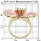 0W376 - Gold Brass Ring with Top Grade Crystal  in Clear-1