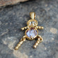 LOA1381 - Gold Plating Brass Pendant with AAA CZ in Light Amethyst-2