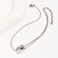 Rhinestone Detail Double Layered Anklet Ankle Bracelet-1
