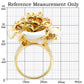 1W040 - Gold Brass Ring with AAA Grade CZ  in Champagne-1