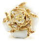 1W040 - Gold Brass Ring with AAA Grade CZ  in Champagne-2
