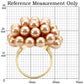 1W050 - Gold Brass Ring with Synthetic Pearl in Champagne-1