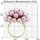 1W051 - Gold Brass Ring with Synthetic Pearl in Light Amethyst-1