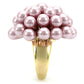 1W051 - Gold Brass Ring with Synthetic Pearl in Light Amethyst-4