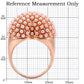 1W059 - Rose Gold Brass Ring with Synthetic Pearl in Rose-1