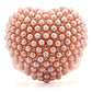 1W059 - Rose Gold Brass Ring with Synthetic Pearl in Rose-2