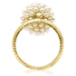1W060 - Gold Brass Ring with Synthetic Pearl in Citrine Yellow-3