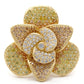 1W091 - Matte Gold Brass Ring with AAA Grade CZ  in Multi Color-2