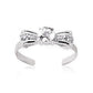 925 Sterling Silver Bow Tie Toe Ring - TRV001-1