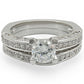 1W004 - Rhodium Brass Ring with AAA Grade CZ  in Clear-2