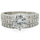 1W009 - Rhodium Brass Ring with AAA Grade CZ  in Clear-2