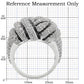 1W016 - Rhodium Brass Ring with AAA Grade CZ  in Clear-1