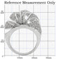 1W019 - Rhodium Brass Ring with AAA Grade CZ  in Clear-1