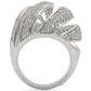 1W019 - Rhodium Brass Ring with AAA Grade CZ  in Clear-4