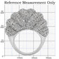 1W020 - Rhodium Brass Ring with AAA Grade CZ  in Clear-1
