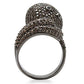 1W080 - Ruthenium Brass Ring with AAA Grade CZ  in Multi Color-2