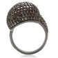 1W080 - Ruthenium Brass Ring with AAA Grade CZ  in Multi Color-3
