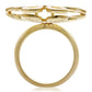 1W096 - Matte Gold Brass Ring with AAA Grade CZ  in Multi Color-4