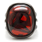 1W100 - Ruthenium Brass Ring with AAA Grade CZ  in Garnet-2