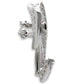 1W125 - Imitation Rhodium Brass Brooches with AAA Grade CZ  in Black Diamond-2