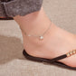 1 pc Barefoot Sandals Ankle Minimalist Silver Chain Star Charm Anklet Bracelets-0