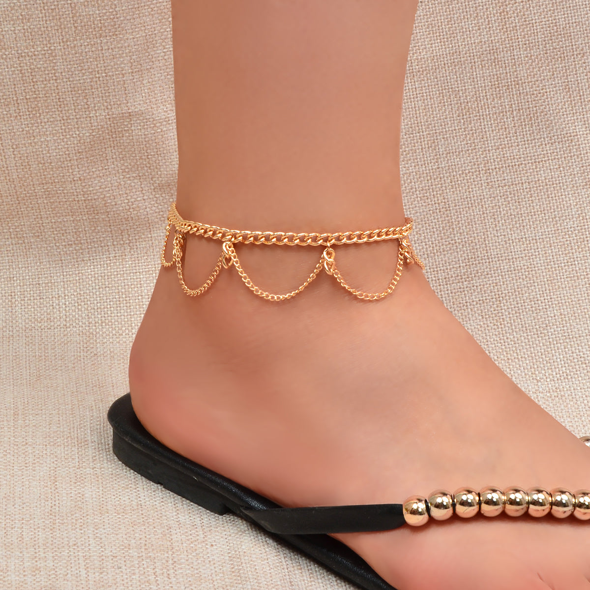 New Style Chain Anklet Trendy Handcrafted Beach Ankel Foot Jewellery Bracelet-0