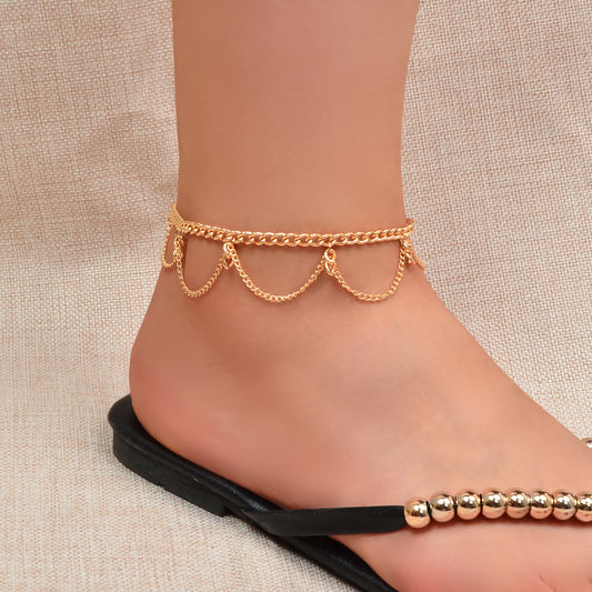 New Style Chain Anklet Trendy Handcrafted Beach Ankel Foot Jewellery Bracelet-0