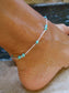 1 pc Barefoot Sandals Ankle Boho Chic Chain Turquoise Anklet Bracelets Jewellery-0