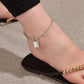Foot Beach Jewellery 1pc Punk Silver Lock Charm Barefoot Sandals Ankle Bracelet-0