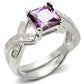 34403 - High-Polished 925 Sterling Silver Ring with AAA Grade CZ  in Amethyst-0