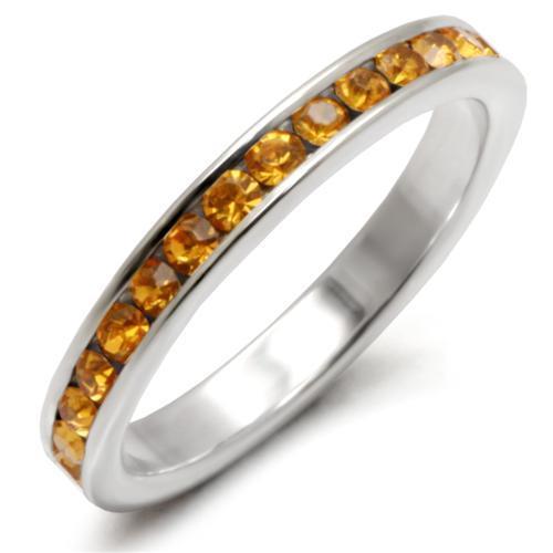 35147 - High-Polished 925 Sterling Silver Ring with Top Grade Crystal  in Topaz-0