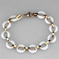3W1015 - IP Rose Gold(Ion Plating) Stainless Steel Bracelet with Ceramic  in White-2