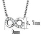 3W1022 - Rhodium Brass Chain Pendant with AAA Grade CZ  in Clear-1