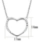 3W1023 - Rhodium Brass Chain Pendant with AAA Grade CZ  in Clear-1