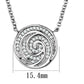 3W1029 - Rhodium Brass Chain Pendant with AAA Grade CZ  in Clear-1