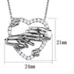 3W1034 - Rhodium Brass Chain Pendant with AAA Grade CZ  in Clear-1