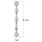 3W1049 - Rhodium Brass Earrings with AAA Grade CZ  in Clear-1