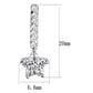 3W1056 - Rhodium Brass Earrings with AAA Grade CZ  in Clear-1