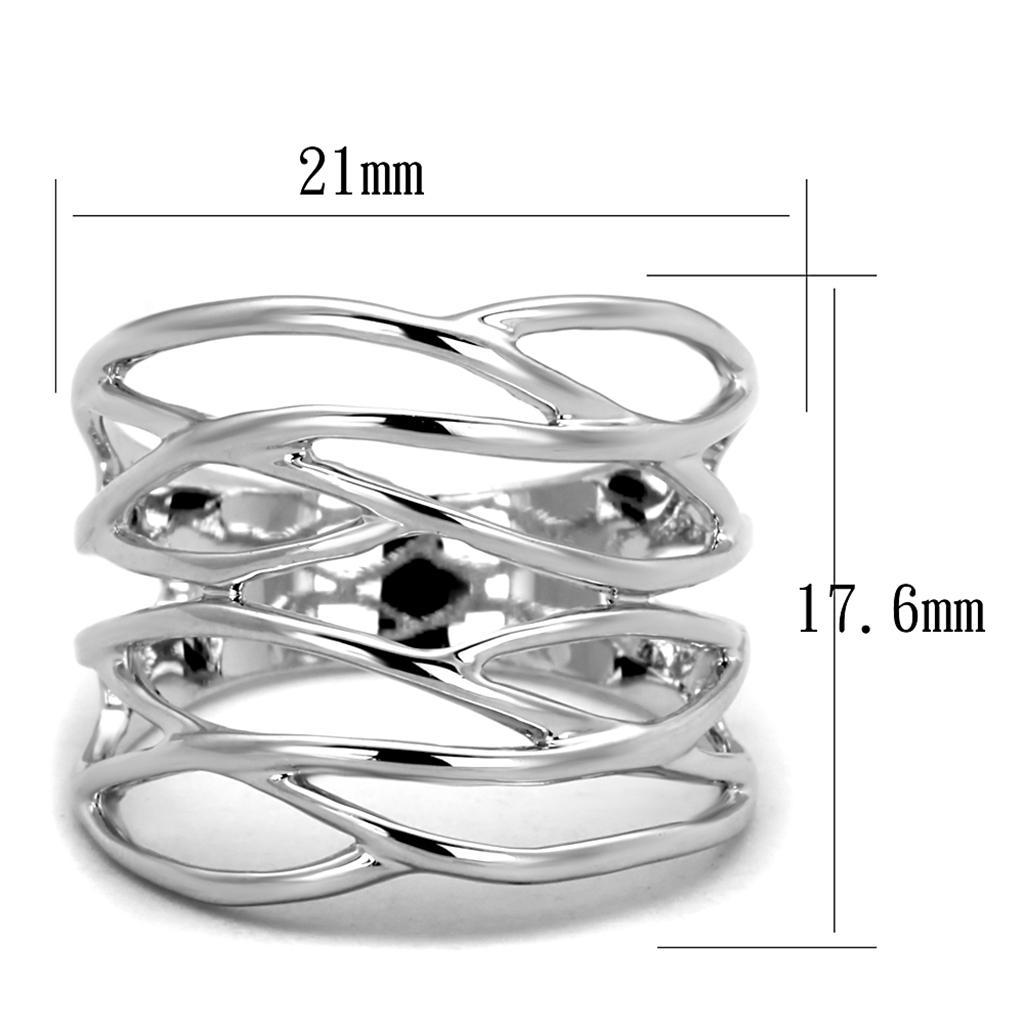3W1065 - Rhodium Brass Ring with No Stone-1