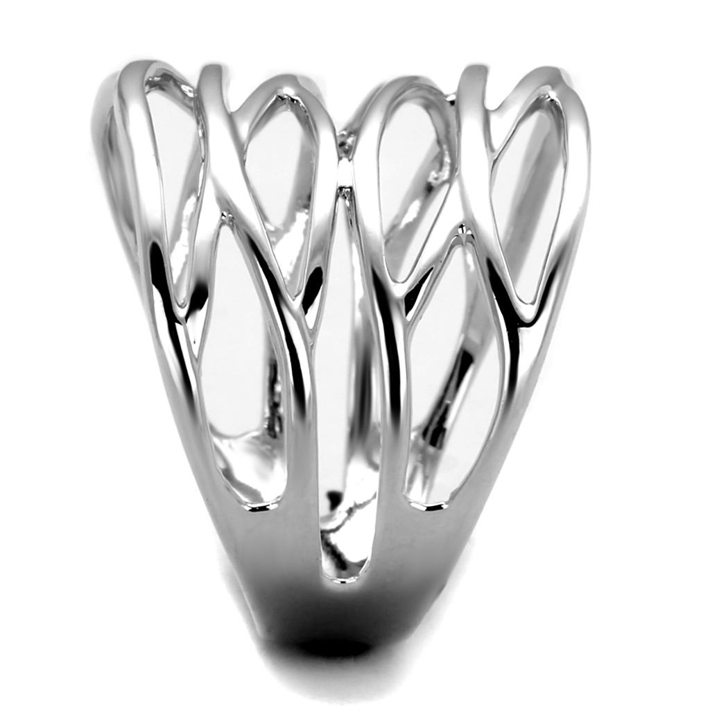 3W1065 - Rhodium Brass Ring with No Stone-3