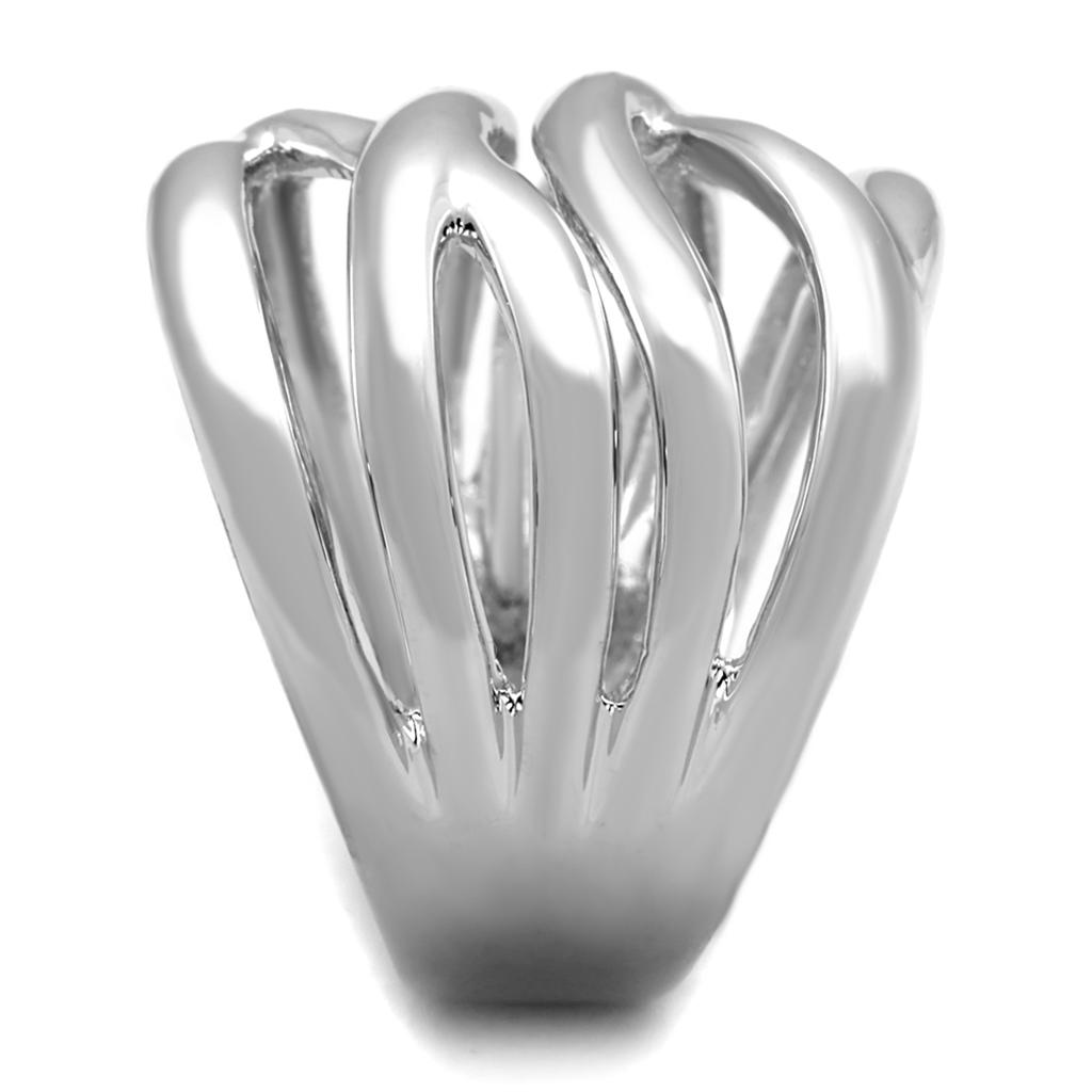 3W1067 - Rhodium Brass Ring with No Stone-3