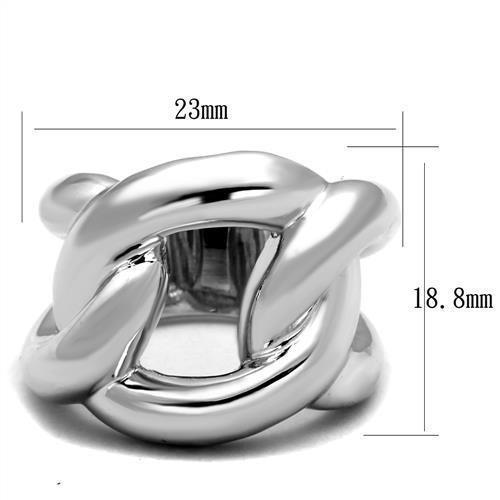 3W1074 - Rhodium Brass Ring with No Stone-1